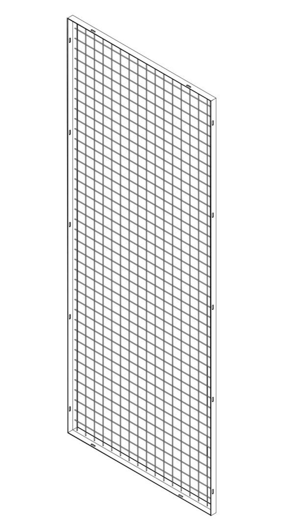 NWW CAD back return panel with angle on all four edges