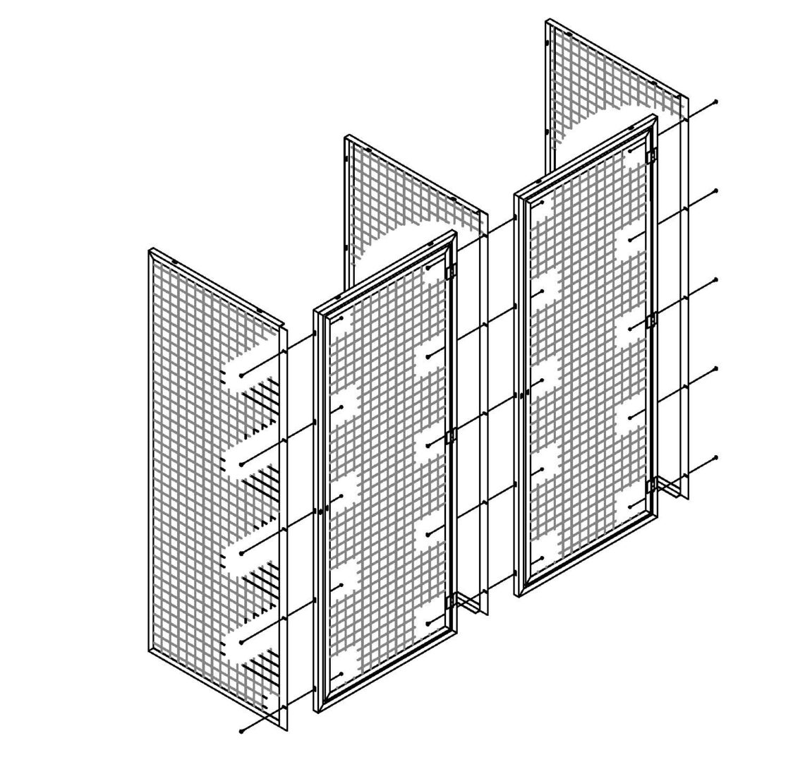Door Buck And Return — ProGuard tenant locker construction drawing
