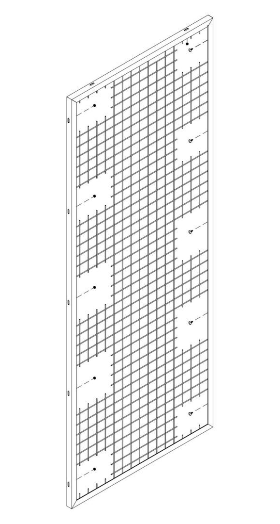 Fixed Front Panels — ProGuard tenant locker construction drawing
