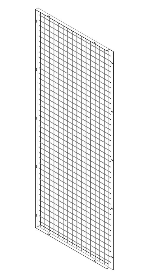NWW CAD front return panel with two-inch front flat