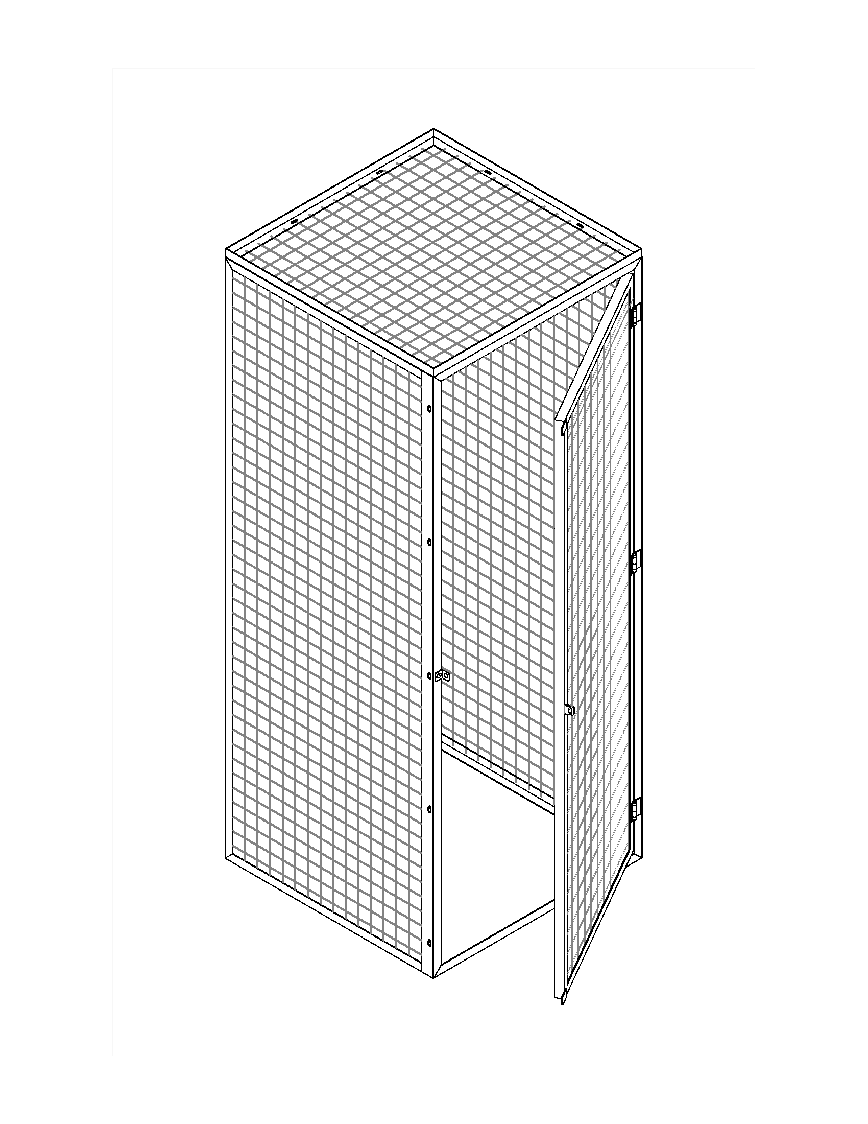 ProGuard single-tier locker construction drawing