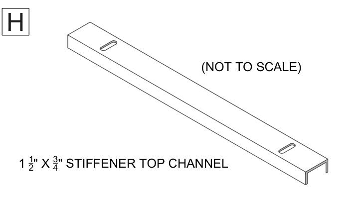 Stiffener Top Channel — ProGuard tenant locker construction drawing